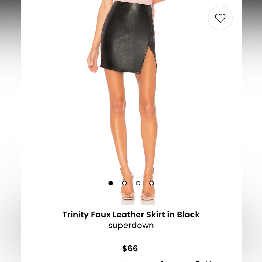 Superdown Trinity faux leather skirt nwt size S